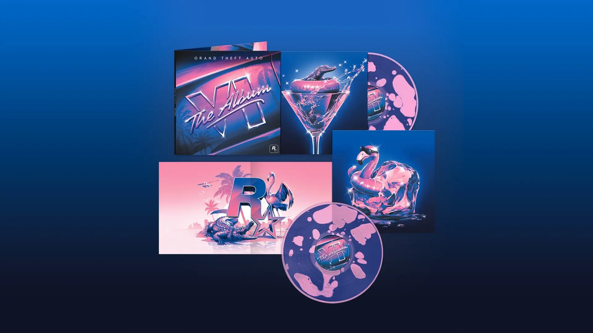 Édition limitée collector du vinyle GTA 6 avec liquide bleu