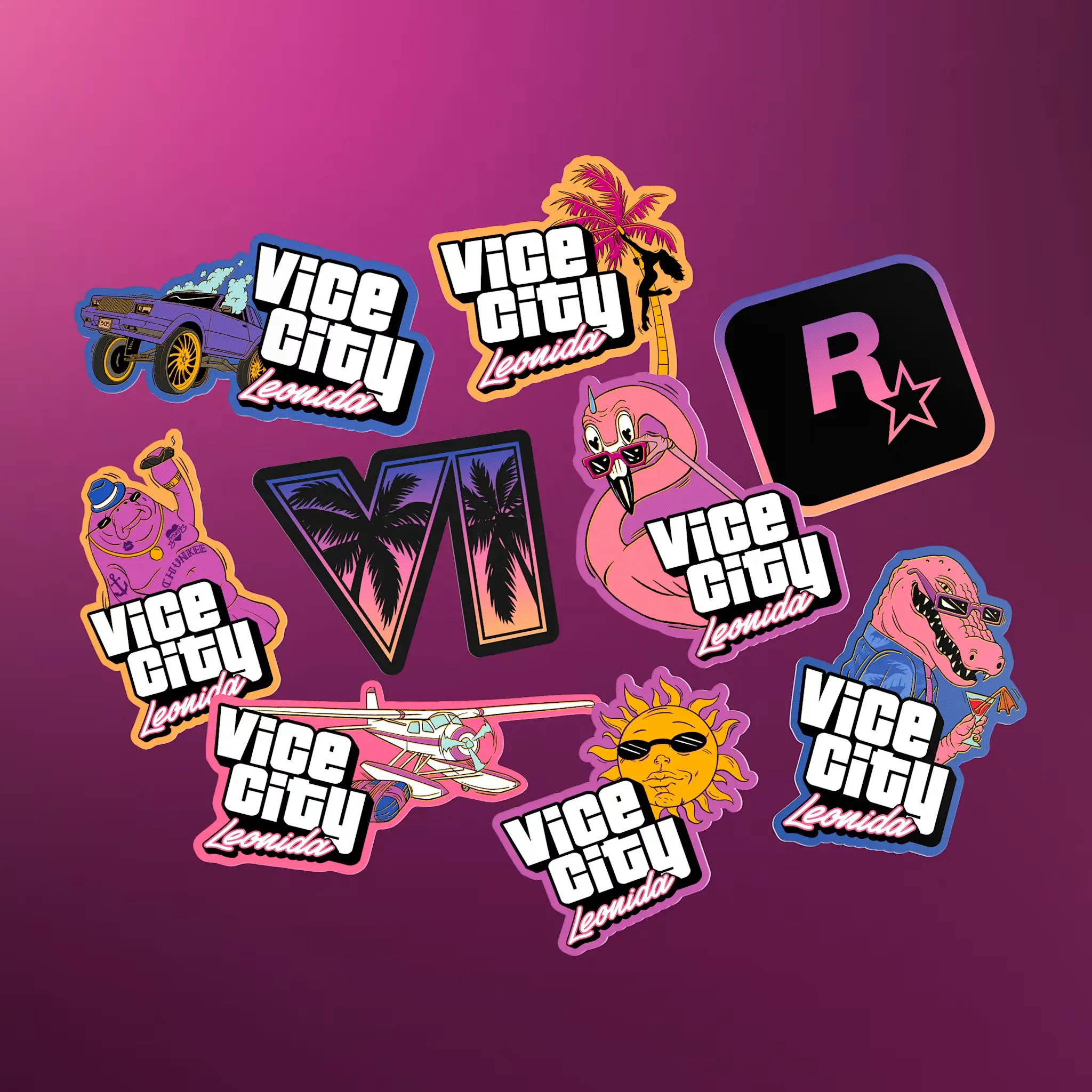 Stickers GTA 6 Vice City Collection