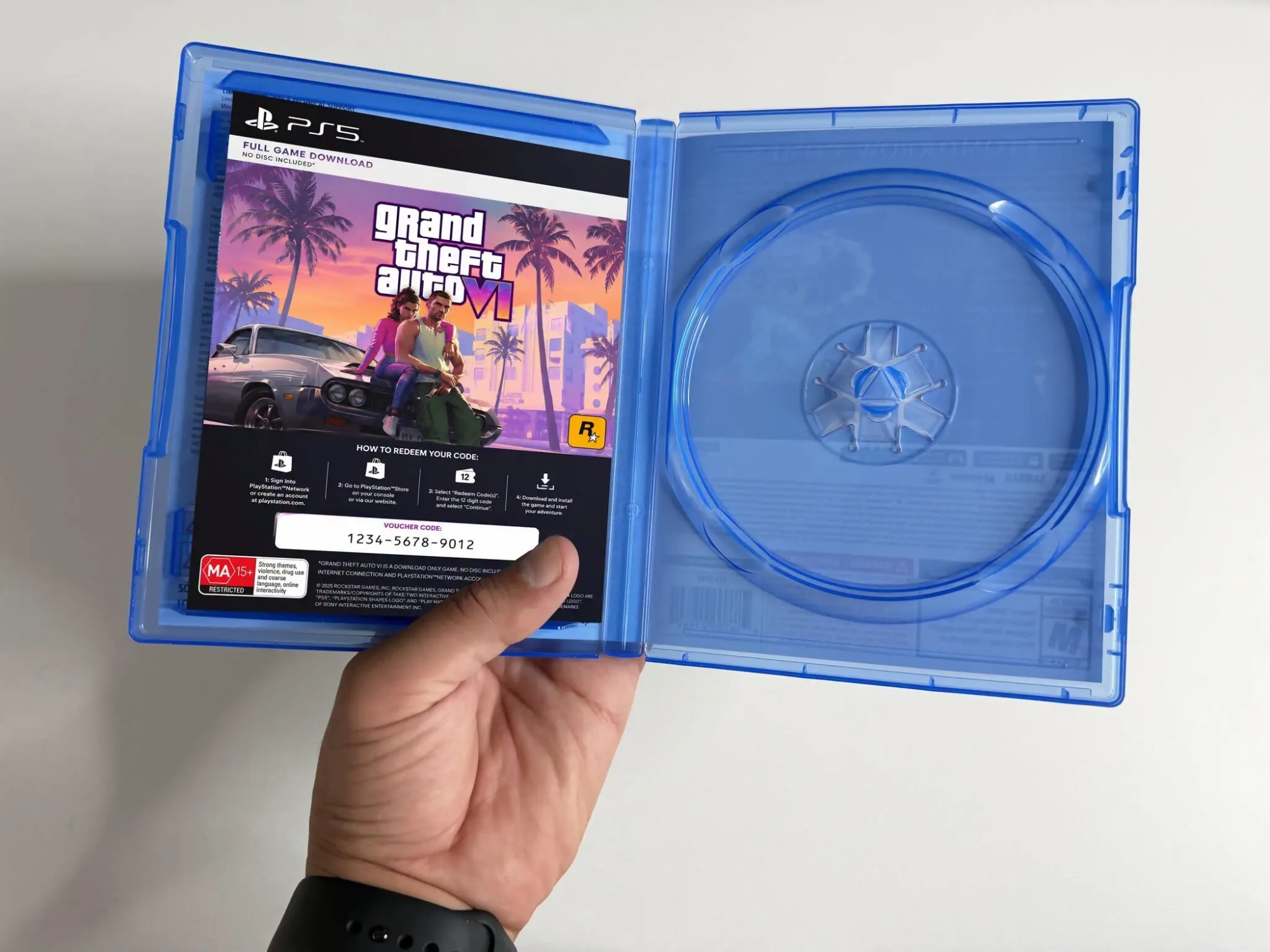 Boîte physique de GTA 6 avec code de téléchargement et sans disque